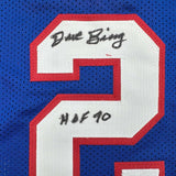 Framed Autographed/Signed Dave Bing 35x39 HOF 90 Detroit Blue Jersey Beckett COA