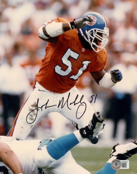 John Mobley Autographed Denver Broncos 8x10 Photo Beckett 51096