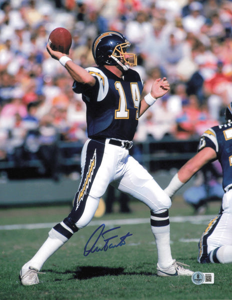 Dan Fouts Autographed 11x14 Photo San Diego Chargers Beckett BAS QR #BS30542