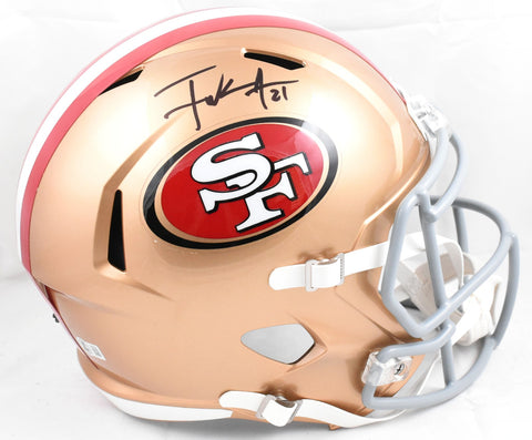 Frank Gore Autographed San Francisco 49ers F/S Speed Helmet - Beckett W Hologram