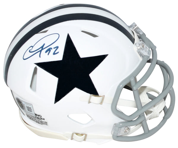 QUINNEN WILLIAMS SIGNED DALLAS COWBOYS WHITE SPEED MINI HELMET BECKETT