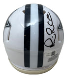 Michael Irvin Signed Dallas Cowboys White Mini Speed Helmet JSA QR Holo w/ Case