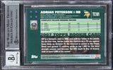 Adrian Peterson Signed 2007 Topps Chrome Xfractors #TC181 Card Auto 10! BAS Slab