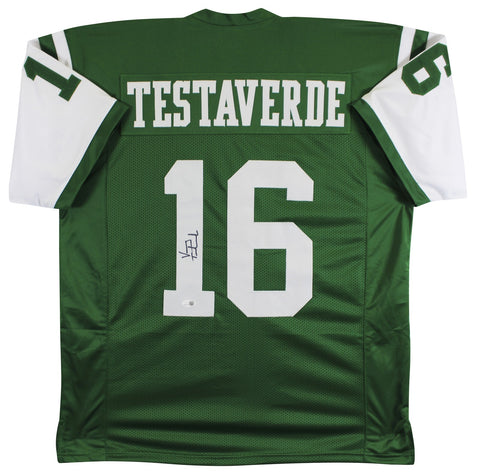 Vinny Testaverde Authentic Signed Green Pro Style Jersey Autographed JSA Witness