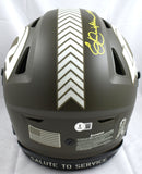 Marshall Faulk Eric Dickerson Signed Rams F/S Salute Speed Flex Helmet-Beckett W