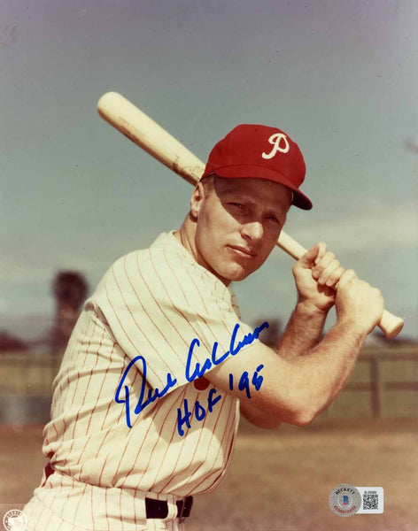 Richie Ashburn Signed Philadelphia Phillies 8x10 Photo HOF Beckett 51135