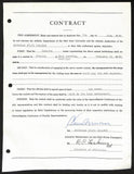 Biggie Munn HOF Michigan State Head Coach Signed/Auto Contract JSA BA199638