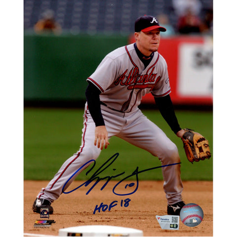 Chipper Jones Autographed/Signed Atlanta Braves 8x10 Photo Fanatics 51663