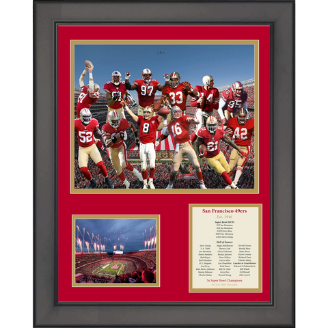 Framed San Francisco 49ers All-Time Greats Legends 12"x15" Football Photo