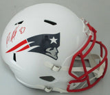 Patriots ROB GRONKOWSKI Signed Full Size Riddell WHITE Replica Alternate Helmet