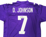 WASHINGTON HUSKIES DILLON JOHNSON AUTOGRAPHED PURPLE JERSEY MCS HOLO 222081