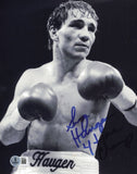 Greg Haugen Autographed Signed 8x10 Photo "4 Time Champ" Beckett BAS QR #BS30771