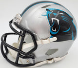 SAM DARNOLD AUTOGRAPHED PANTHERS SILVER SPEED MINI HELMET BECKETT QR 195171