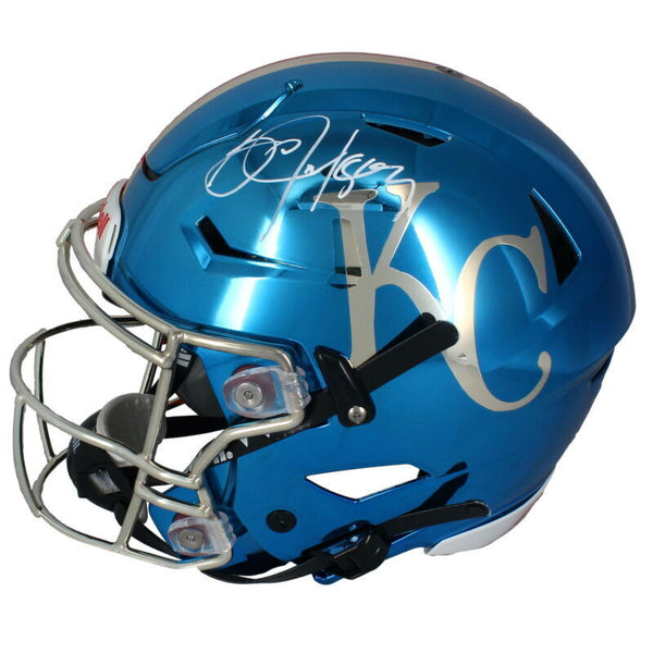 Patrick Mahomes / Bo Jackson Autographed Chromed Speed Flex Helmet Bec – Super Sports Center