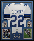 FRAMED DALLAS COWBOYS EMMITT SMITH AUTOGRAPHED SIGNED JERSEY BECKETT HOLO