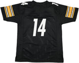 PITTSBURGH STEELERS GEORGE PICKENS AUTOGRAPHED BLACK JERSEY BECKETT QR 243092