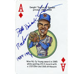 Dwight Gooden Signed New York Mets Ace Playing Card with "Doctor K, Pitcher, 198