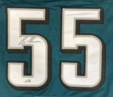 Brandon Graham Philadelphia Signed Green Football Career Stat Jersey BAS