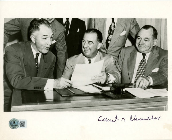 Happy Chandler Autographed/Signed United States Senator 8x10 Photo Beckett 57434