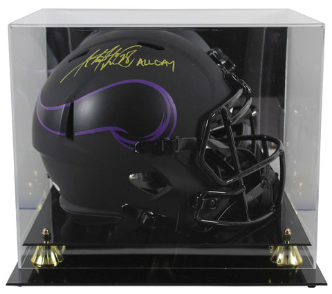 Vikings Adrian Peterson "All Day" Signed Eclipse F/S Speed Rep Helmet w Case BAS