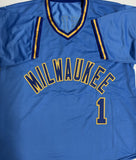 BUD SELIG Signed Custom Replica Blue Jersey AUTO - Milwaukee Brewers MLB - JSA