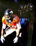 Champ Bailey Autographed 16x20 Denver Broncos Photo - Framed Shadowbox BAS COA