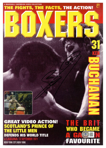 Ken Buchanan Autographed Signed Boxers Magazine Beckett BAS QR #BH26936