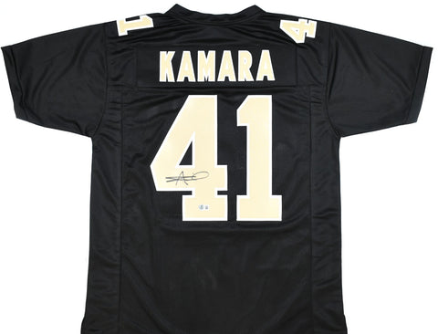 Alvin Kamara Autographed Black Pro Style Jersey - Beckett W Hologram