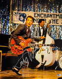 MICHAEL J. FOX AUTOGRAPHED 16X20 PHOTO BACK TO FUTURE GUITAR BECKETT QR 209148