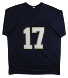 Notre Dame Jack Coan Authentic Signed Navy Pro Style Jersey JSA #WIT714153
