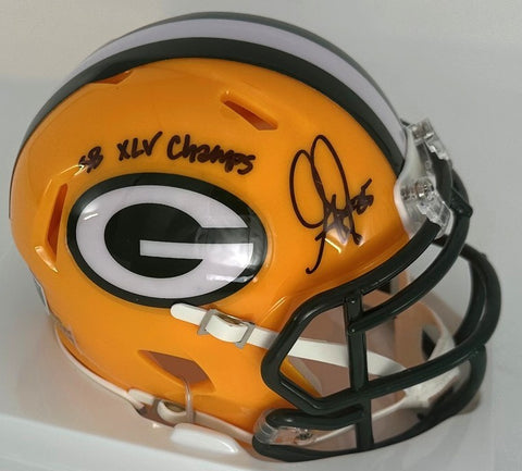 Packers GREG JENNINGS Signed Riddell Speed Mini Helmet AUTO w/ SB XLV - BAS