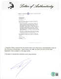 Shaquille O'Neal Signed 1988 University of Washington Recruitment Letter BAS