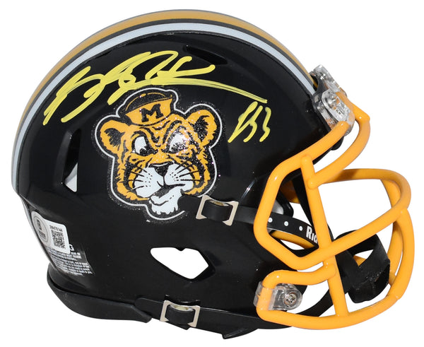 LUTHER BURDEN III & BRADY COOK SIGNED MISSOURI TIGERS SPEED MINI HELMET BECKETT