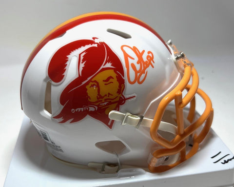 WARREN SAPP Signed Riddell Retro Mini Helmet - Tampa Bay Buccaneers NFL - BAS