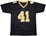 NEW ORLEANS SAINTS ALVIN KAMARA AUTOGRAPHED BLACK JERSEY BECKETT WITNESS 238209
