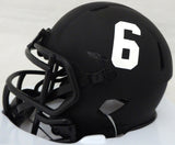 DeVonta Smith Autographed Alabama Eclipse Black Mini Helmet (Scratch) Beckett