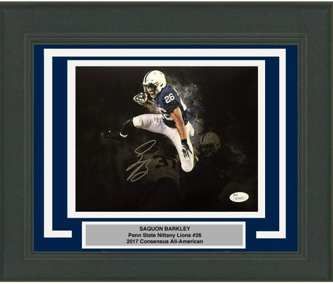 Framed Autographed/Signed Saquon Barkley Penn State Nittany Lions 8x10 JSA COA