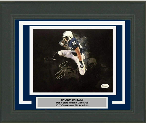 Framed Autographed/Signed Saquon Barkley Penn State Nittany Lions 8x10 JSA COA