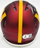 JAHAN DOTSON AUTOGRAPHED WASHINGTON COMMANDERS MAROON MINI HELMET BECKETT 230113