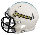Jaguars Travis Hunter Signed Retro Speed Mini Helmet W/ Case BAS Witnessed