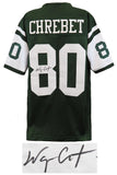 Wayne Chrebet (JETS) Signed Green Custom Football Jersey - (SCHWARTZ COA)