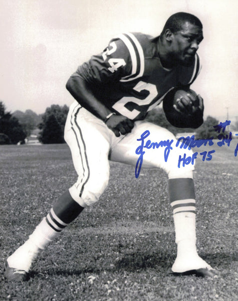 Lenny Moore Autographed Signed 8x10 Photo Baltimore Colts "HOF 75" SKU #245927