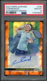 2024 Topps Chrome Sapphire Tennis Orange /25 Casper Ruud Auto PSA 10 GEM MINT