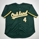 Autographed/Signed Lawrence Butler Oakland Green Baseball Jersey Beckett BAS COA