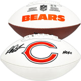 Richard Dent Signed White Logo Football Chicago Bears "HOF 11" Beckett Wit
