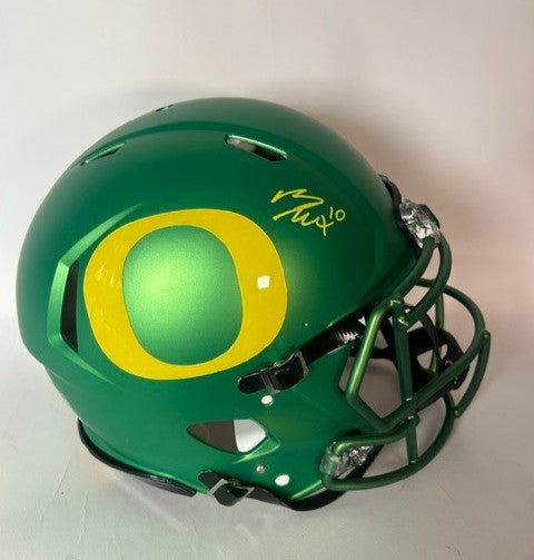 Bo Nix Autographed Oregon Ducks Candy Apple Pro Helmet BAS COA
