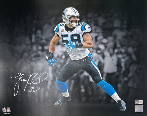 Luke Kuechly Autographed/Signed Carolina Panthers 16x20 Photo Beckett 40695