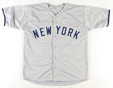 Johnny Damon Signed New York Yankees Gray Road Jersey (Beckett) 2xSeries Champ