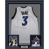 Framed Autographed Desmond Bane Orlando White Pinstripe Jersey BAS COA