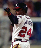 Deion Sanders Signed Atlanta Braves Jersey (Beckett) 1992 World Series /.533 Avg